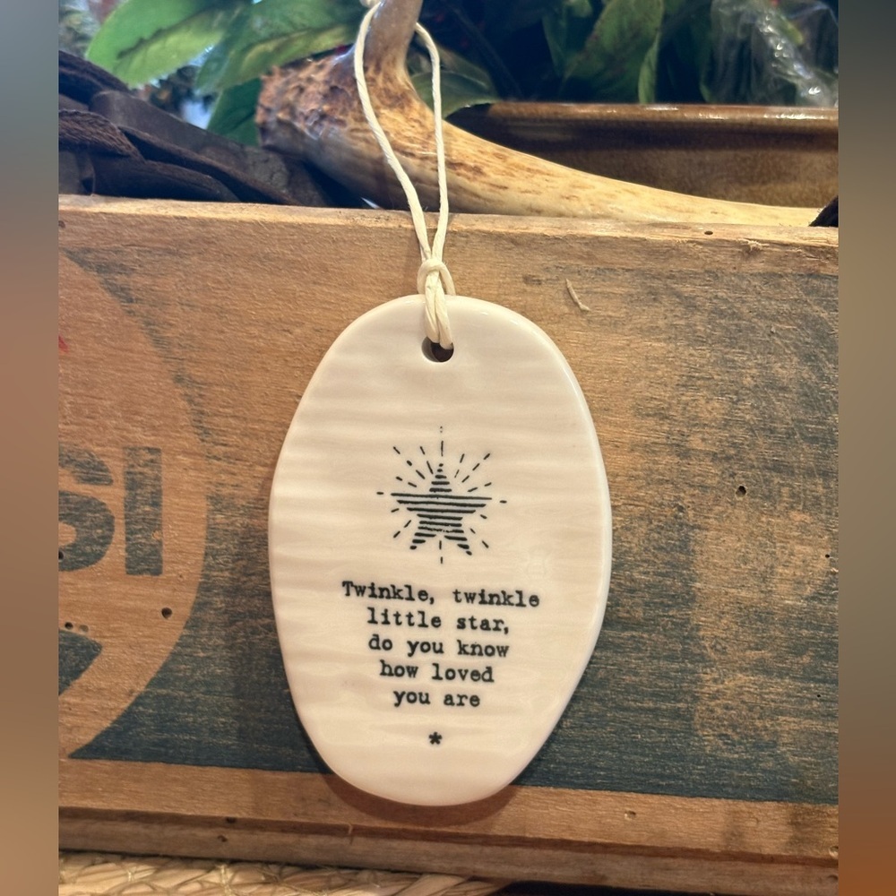 East of India Porcelain Hanging ornament
